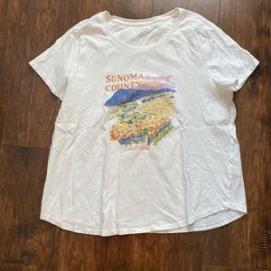 Anthropologie Sonoma County Super Soft T-Shirt